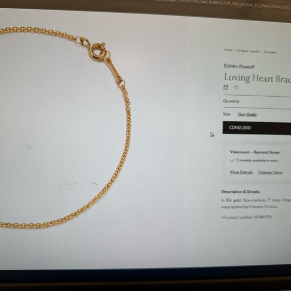 ❗️Tiffany bundle 18k ( Necklace, Bracelet and Ring) - Picture 9 of 9